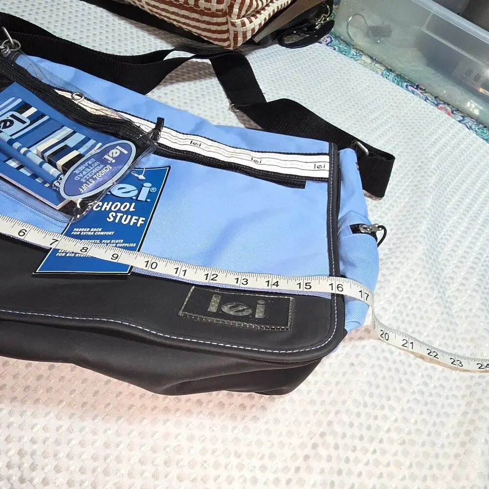 LEI NWT XL MESSENGER CROSSBODY BACKPACK BAG WITH SCHOOL SUPPLIES